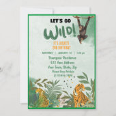 Sarfari Oerwoud Dieren Verjaardagsfeest Kaart (Voorkant)