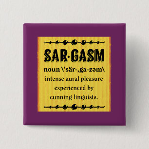 Sargasm Vierkante Button 5,1 Cm