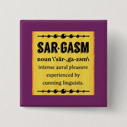 Sargasm Vierkante Button 5,1 Cm (Voorkant)