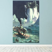 Sargasso Zee Grim Reaper & Sinking of Titanic Canvas Afdruk (Insitu (Houten vloer))
