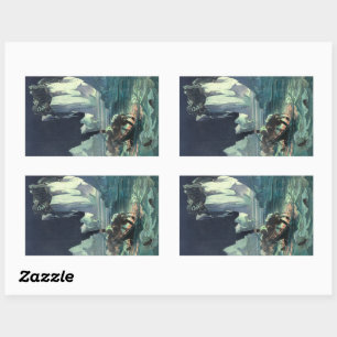 Sargasso Zee Grim Reaper & Sinking of Titanic Rechthoekige Sticker