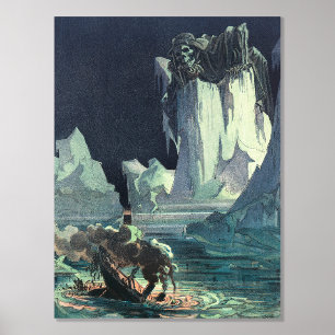 Sargassozee Grim Reaper & zinken van de Titanic Folie Afdrukken