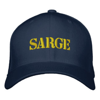 SARGE EMBROIDERDE BASEBALL-PET GEBORDUURDE PET