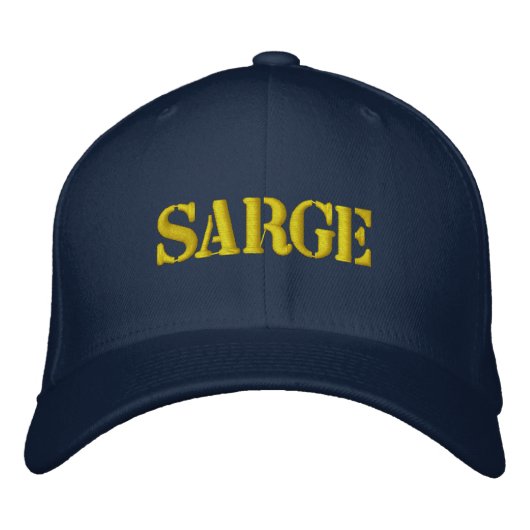 SARGE EMBROIDERDE BASEBALL-PET GEBORDUURDE PET (Voorkant)