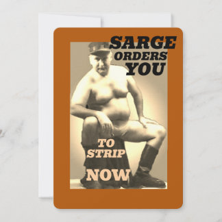 SARGE MANBOOBS Greeting Card Collection Kaart