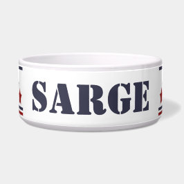 Sarge Patriotic Dog Bowl | EDITABEL Voerbakje