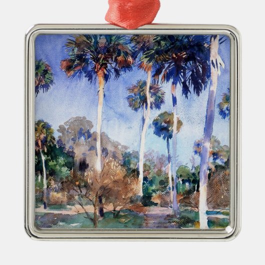 Sargent: Alhambra, Patio de la Reja, 1879 Metalen Ornament (Voorkant)