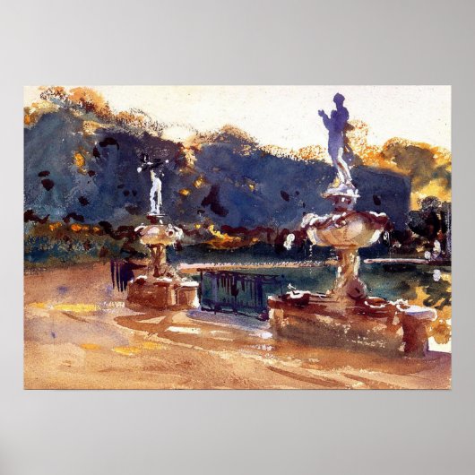 Sargent - Boboli Gardens 1907 Poster (Voorkant)