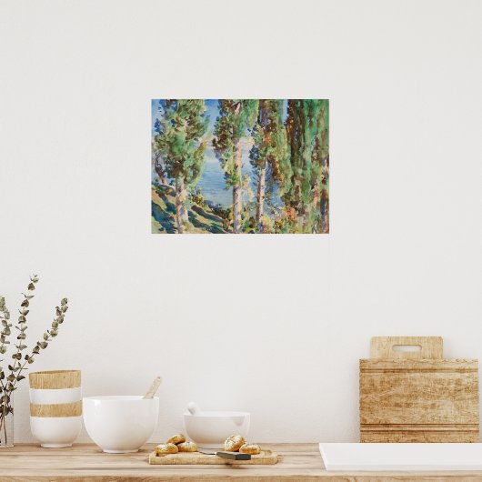 Sargent - Cypresses Poster (Keuken)