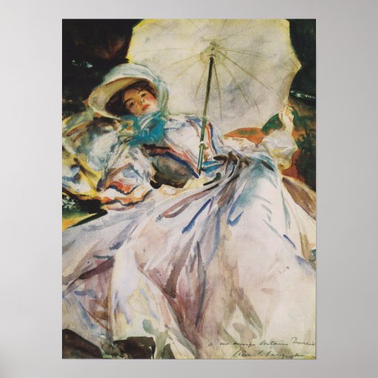 Sargent - Dame Met Parasol 1900 Poster (Voorkant)