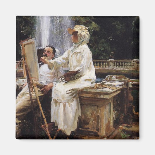 Sargent: De fontein, Villa Torlonia, Frascati Magneet (Voorkant)