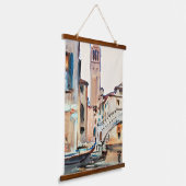 Sargent - Een brug en een Campanile, Venetië, Hangend Wandkleed (Gebogen)