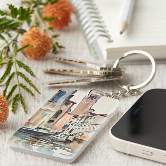 Sargent - Een brug en een Campanile, Venetië, Sleutelhanger (Voorkant Rechts)