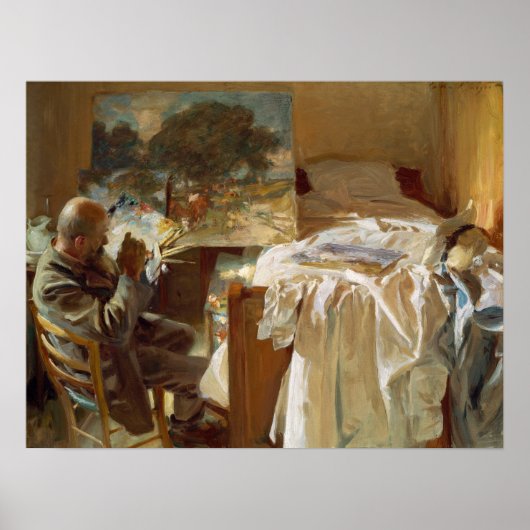 Sargent - Een Kunstenaar In Zijn Atelier Poster (Voorkant)