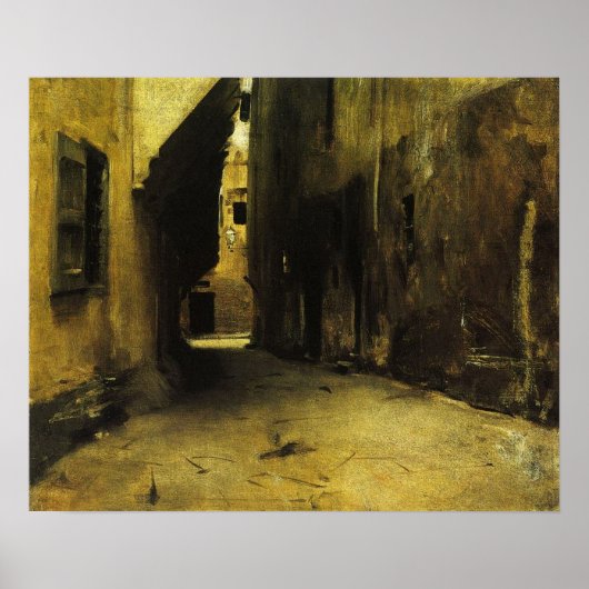 Sargent - een straat in Venetië 1882 Poster (Voorkant)