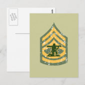 Sargent Eerste Klasse - Militaire Patch Briefkaart (Voorkant / Achterkant)