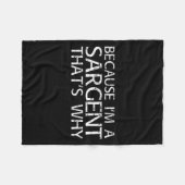 Sargent Gift Funny Surname Family Tree Birthday Re Fleece Deken (Voorkant (Horizontaal))