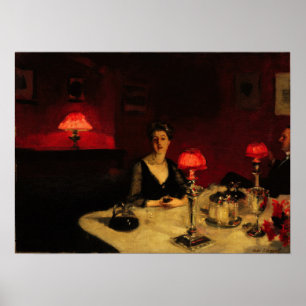 Sargent - Le Verre de Porto, avondeettafel Poster