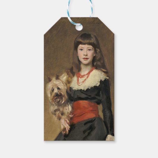 Sargent Meisje met Hond Beatrice Townsend Portret Cadeaulabel (Voorkant)