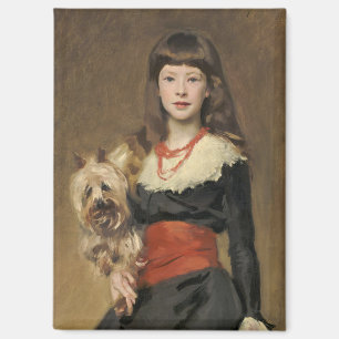 Sargent Meisje met Hond Beatrice Townsend Portret Magneet