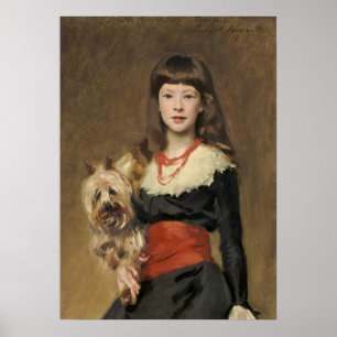 Sargent Meisje met hond Beatrice Townsend Portret Poster