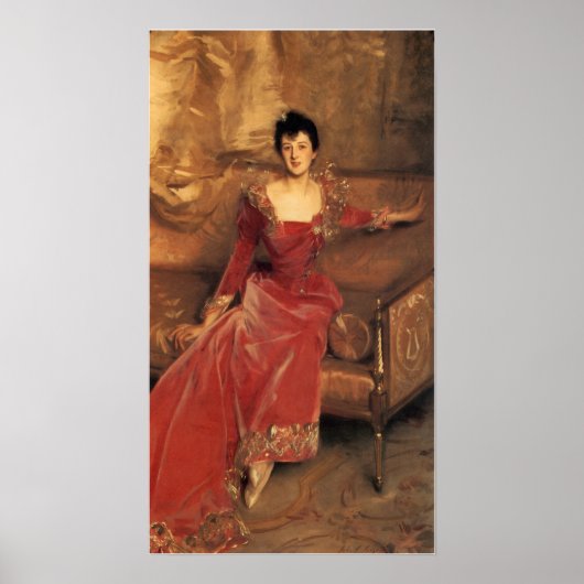 Sargent - Mevr. Hugh Hammersley 1893 Poster (Voorkant)