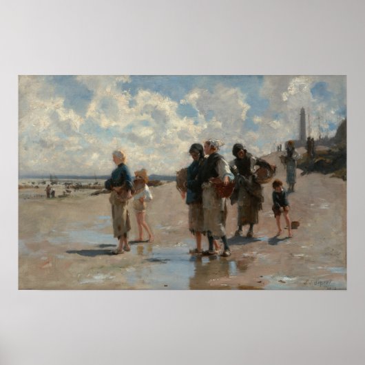 Sargent - Oester vissen in Cancale Poster (Voorkant)
