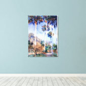 Sargent - Palmen, een John Singer Sargent-schilder Canvas Afdruk (Insitu (Houten vloer))