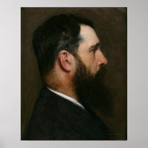 Sargent - Portret van Claude Monet 1887 Poster