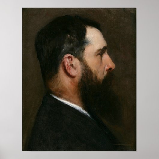 Sargent - Portret van Claude Monet 1887 Poster (Voorkant)