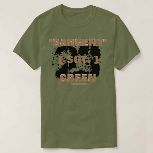 SARGENT (SGT.) GROEN T-shirt (Design voorkant)
