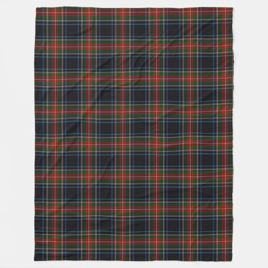 Sargent/Stewart Black Tartan Fleece Blanket (Voorkant)