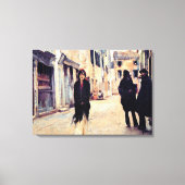 Sargent - Straat in Venetië, fijne kunst Canvas Afdruk (Voorkant)