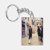 Sargent - Straat in Venetië, fijne kunst Sleutelhanger (Voorkant Links)
