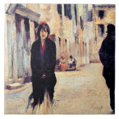 Sargent - Straat in Venetië, fijne kunst Tegeltje (Voorkant)