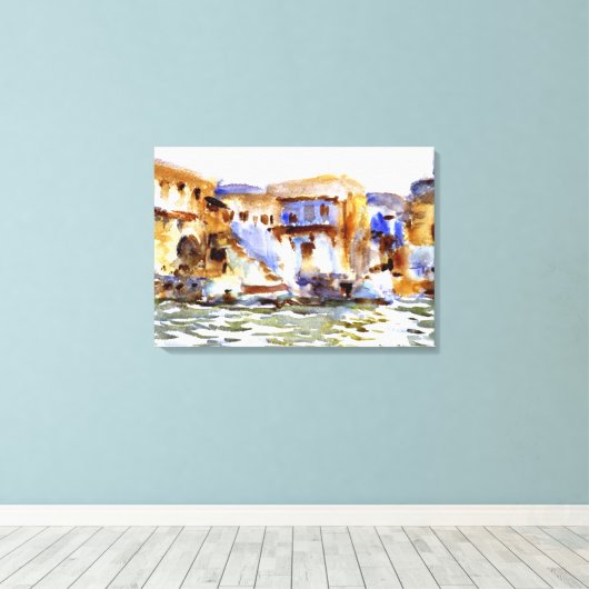 Sargent - Tiberias, schilderij van waterverf Canvas Afdruk (Insitu (Houten vloer))