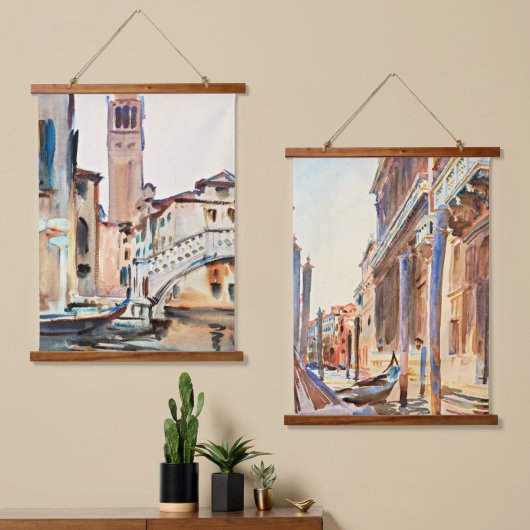 Sargent - Twee bekende waterverf schilderijen Hangend Wandkleed (Asymmetrisch)