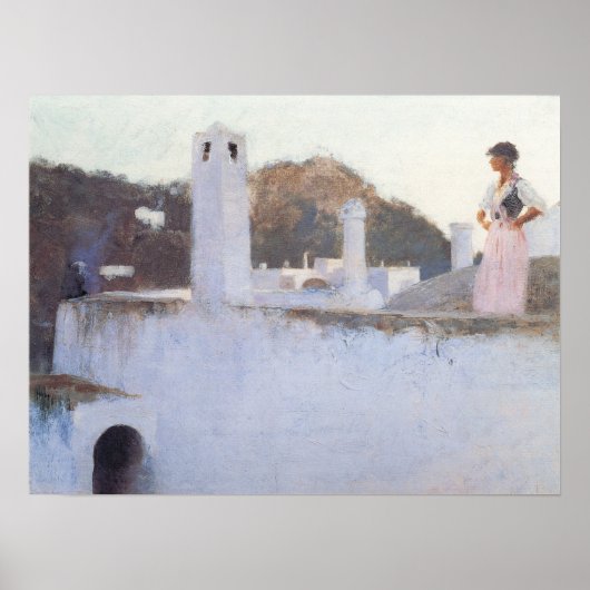 Sargent - Uitzicht van Capri 1878 Poster (Voorkant)