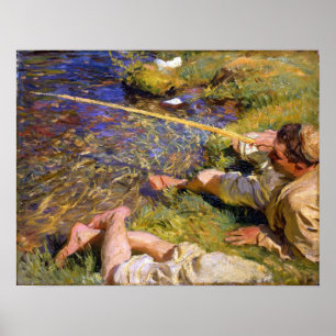 Sargent - Val D'Aosta, een Man Gevist Poster