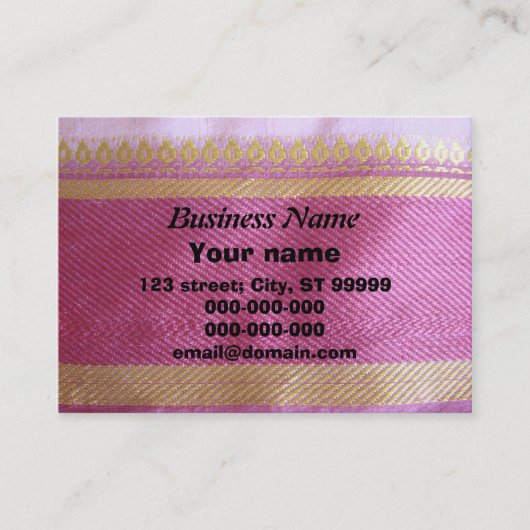 Sari Border Visitekaartje (Voorkant)