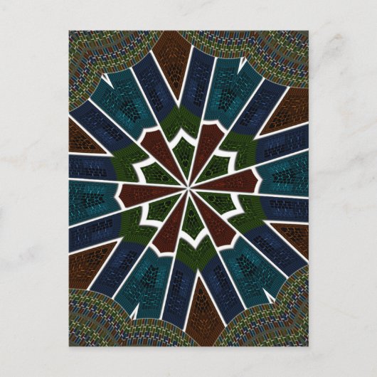 Sari geïnspireerd ontwerp met ingewikkelde details briefkaart (Voorkant)