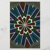 Sari geïnspireerd ontwerp met ingewikkelde details briefpapier (Voorkant)