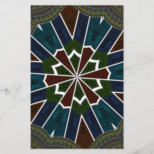 Sari geïnspireerd ontwerp met ingewikkelde details briefpapier (Voorkant)