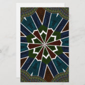 Sari geïnspireerd ontwerp met ingewikkelde details briefpapier (Voorkant / Achterkant)