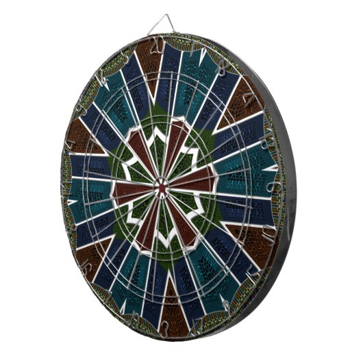 Sari geïnspireerd ontwerp met ingewikkelde details dartbord (Voorkant Rechts)
