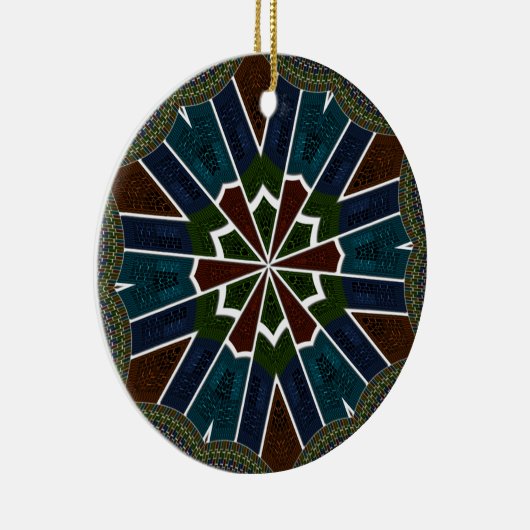 Sari geïnspireerd ontwerp met ingewikkelde details keramisch ornament (Rechts)