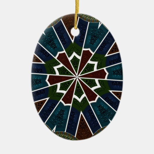 Sari geïnspireerd ontwerp met ingewikkelde details keramisch ornament (Voorkant)