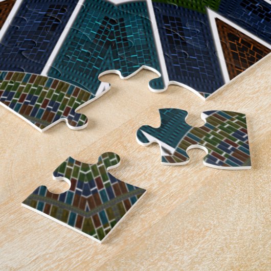 Sari geïnspireerd ontwerp met ingewikkelde details legpuzzel (Zijkant)