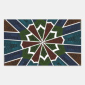 Sari geïnspireerd ontwerp met ingewikkelde details rechthoekige sticker (Voorkant)