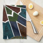 Sari geïnspireerd ontwerp met ingewikkelde details theedoek (Quarter Fold)